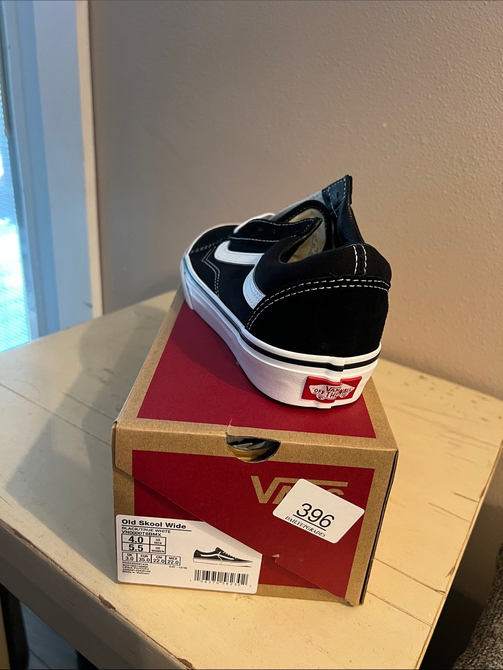 Vans Kids Old Skool Black and White Slip-On Sneakers